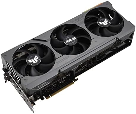 Side profile of ASUS TUF GeForce RTX® 4090 OC Edition highlighting the robust cooling fans and heat sinks.