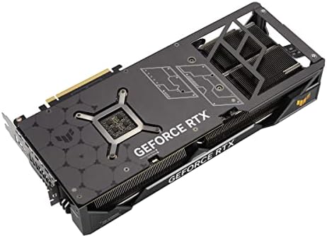 Action shot of the ASUS TUF GeForce RTX® 4090 OC Edition graphic card&rsquo;s ports, showcasing HDMI and DisplayPort connectivity.